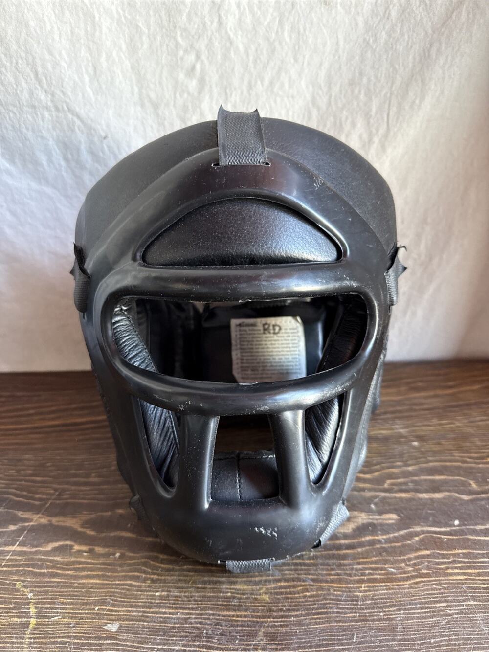 Title Boxing Gel World Full Face Training Headgear - Black Leather Large